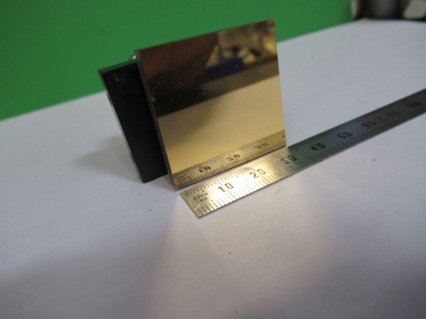 OPTICAL GOLD COATED MIRROR FLAT PLANO INFRARED LASER OPTICS AS PICTURED T4-A-21