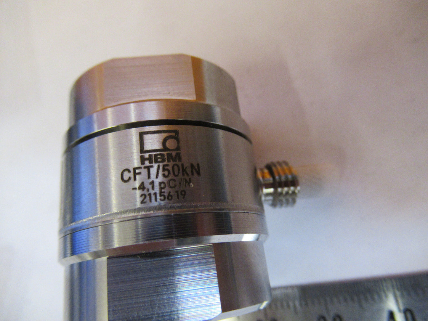 HBM FORCE QUARTZ SENSOR CFT 50 kN LOAD CELL AS PICTURED  47-FD-13