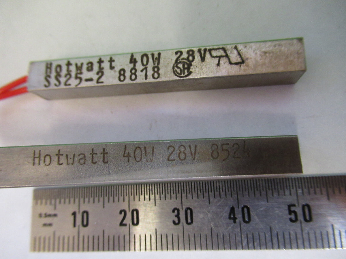 LOT 2 EA CARTRIDGE HEATER 28V 40 WATTS  CONTROL SYSTEMS AS PICTURED  X7-A-60