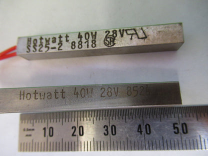 LOT 2 EA CARTRIDGE HEATER 28V 40 WATTS  CONTROL SYSTEMS AS PICTURED  X7-A-60
