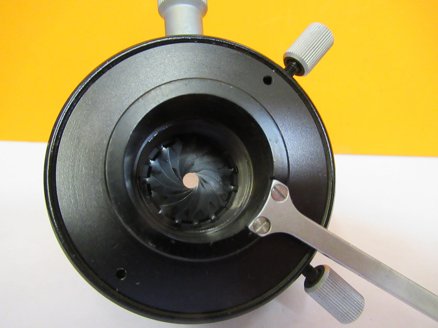 LEITZ GERMANY CONDENSER + IRIS LABORLUX MICROSCOPE PART AS PICTURED Y3-A-96