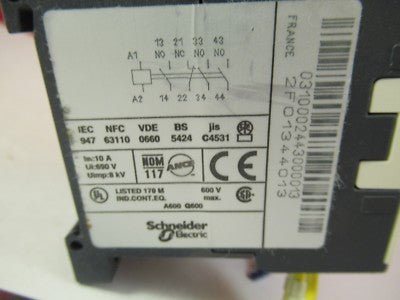 TELEMECANIQUE FRANCE CA3KN 24V CONTACTOR CONTROL SYSTEMS &FT-4-04