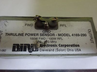 RF MICROWAVE FREQUENCY BIRD THRULINE POWER SENSOR 4169-290 AS IS BIN#X2-05