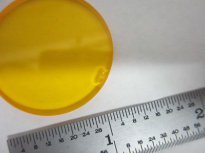 MICROSCOPE PART OBJECTIVE ZEISS GERMANY YELLOW FILTER OPTICS AS IS BIN#P4-06