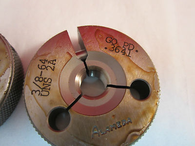 Go Notgo Gage Gauge Tester Metrology 3/8-64 UNS-2A Bin #4B ii