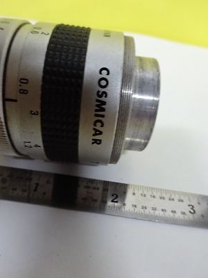 MICROSCOPE PART OPTICAL COSMICAR TV LENS 25 mm CAMERA OPTICS AS IS BIN#P7-03