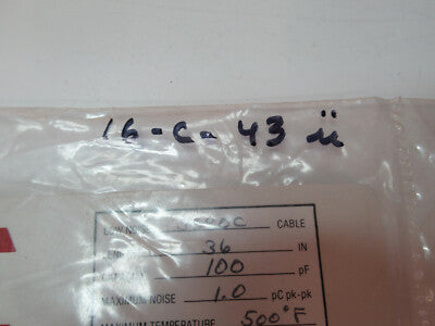 MEGGITT ENDEVCO LOW NOISE CABLE 3090C 36" inch for PIEZO SENSOR AS PIC #16-C-43