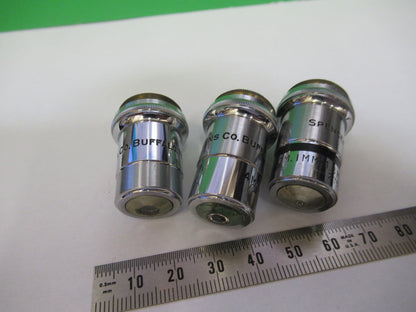LOT 3 ea OBJECTIVES SPENCER AO MICROSCOPE PART AS PICTURED &R4-A-47