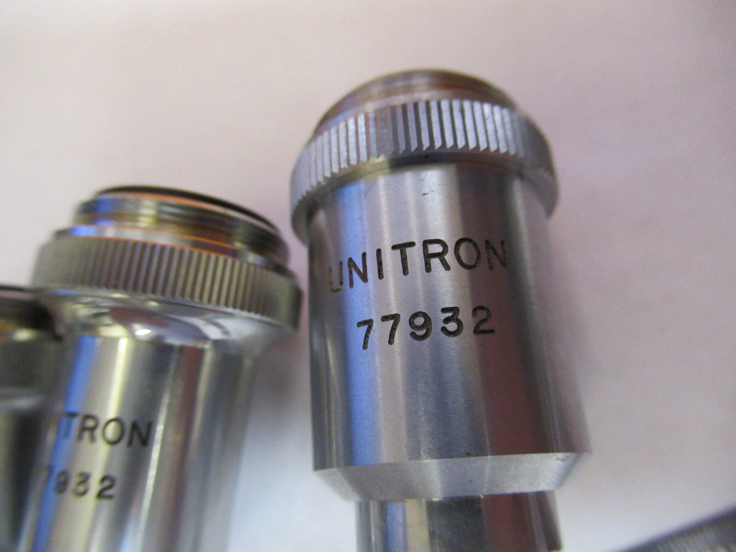 LOT UNITRON JAPAN 4X 40X 10X OBJECTIVE  LENS MICROSCOPE PART AS PICTURED Y1-A-58