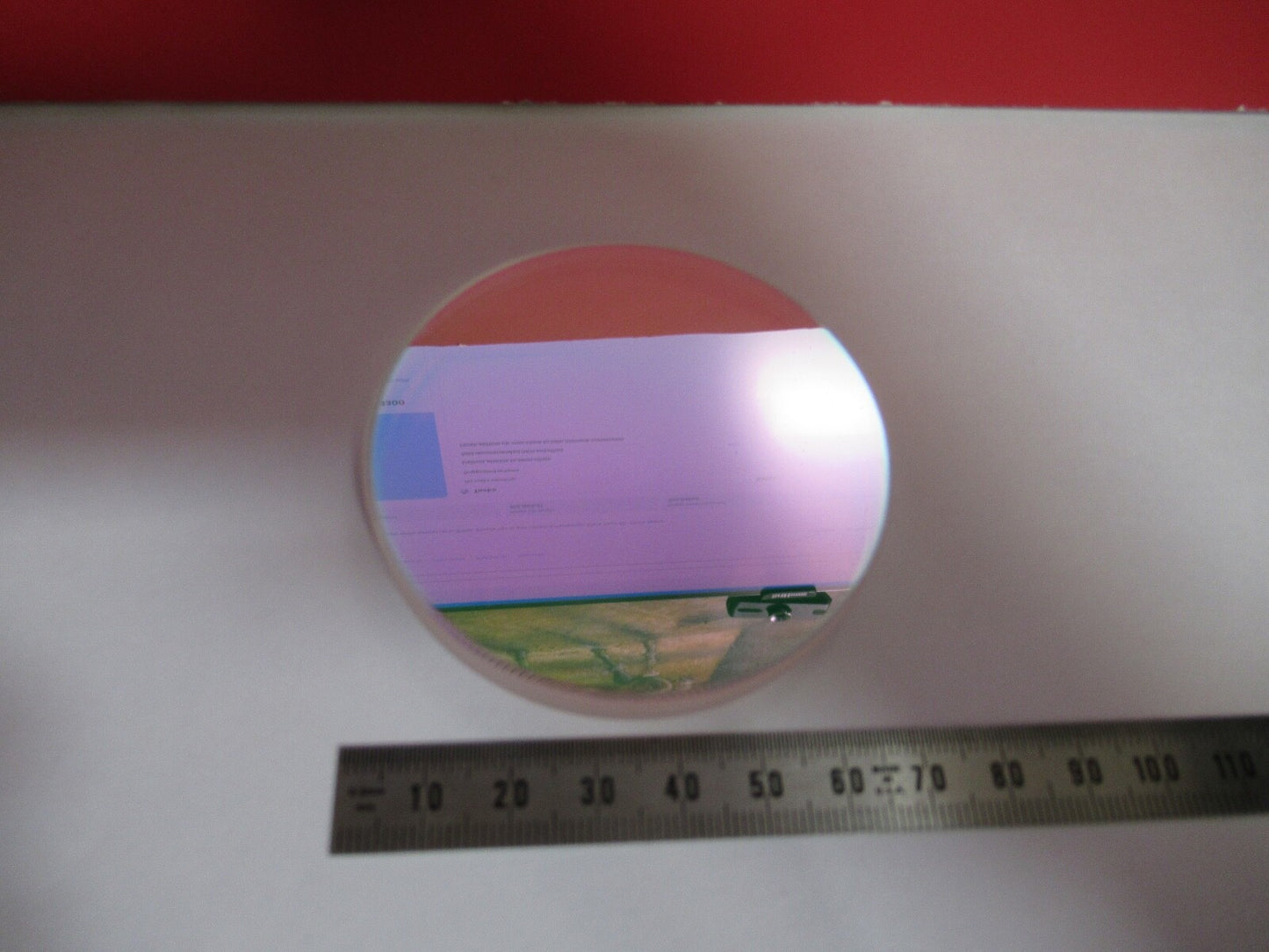 OPTICAL FLAT COATED FUSED SILICA PRO ZYGO LASER OPTICS AS PICTURED Q2-25