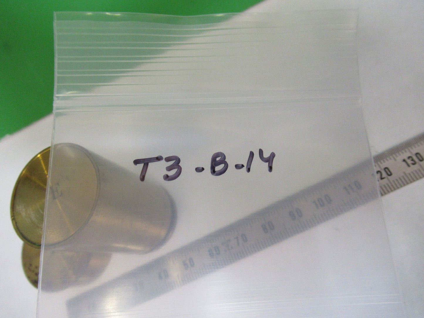 ANTIQUE BRASS EMPTY CARL ZEISS "E" OBJECTIVE CANISTER MICROSCOPE PART T3-B-14