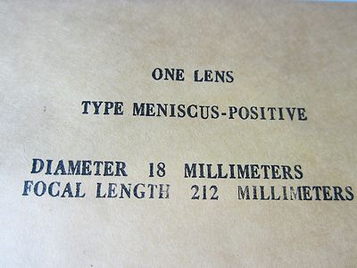 Optical Meniscus Lens 18 mm Diameter Fl 212 mm Laser Optics