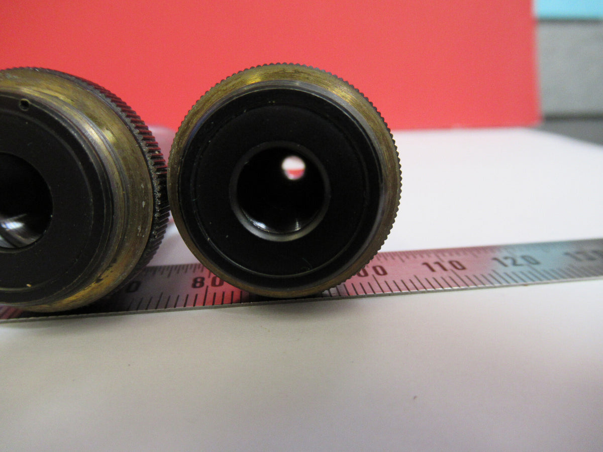 LOT 4ea OBJECTIVE OLYMPUS JAPAN OPTICS  MICROSCOPE PART AS PICTURED S3-B-51
