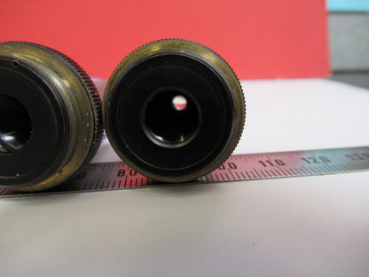 LOT 4ea OBJECTIVE OLYMPUS JAPAN OPTICS  MICROSCOPE PART AS PICTURED S3-B-51