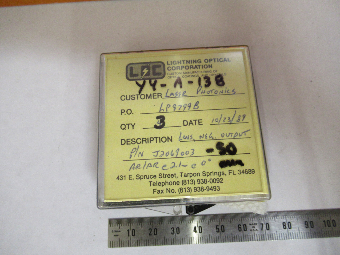 OPTICAL ex-NASA COATED LENS 3 PCS PRO LASER OPTICS AS PICTURED Y4-A-138