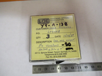 OPTICAL ex-NASA COATED LENS 3 PCS PRO LASER OPTICS AS PICTURED Y4-A-138