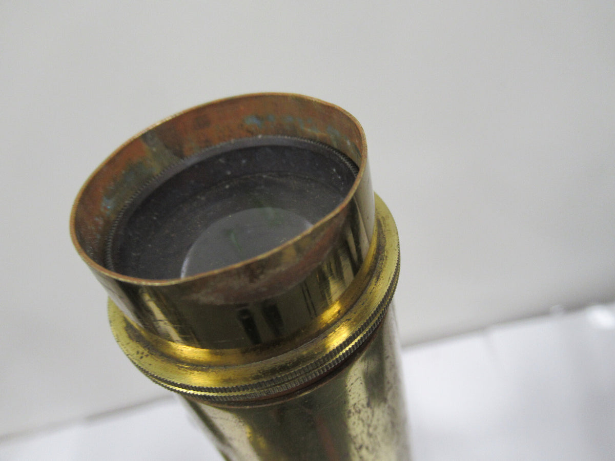 For Parts or repair ANTIQUE BRASS HENRY CROUCH LONDON INCOMPLETE MICROSCOPE #LOB
