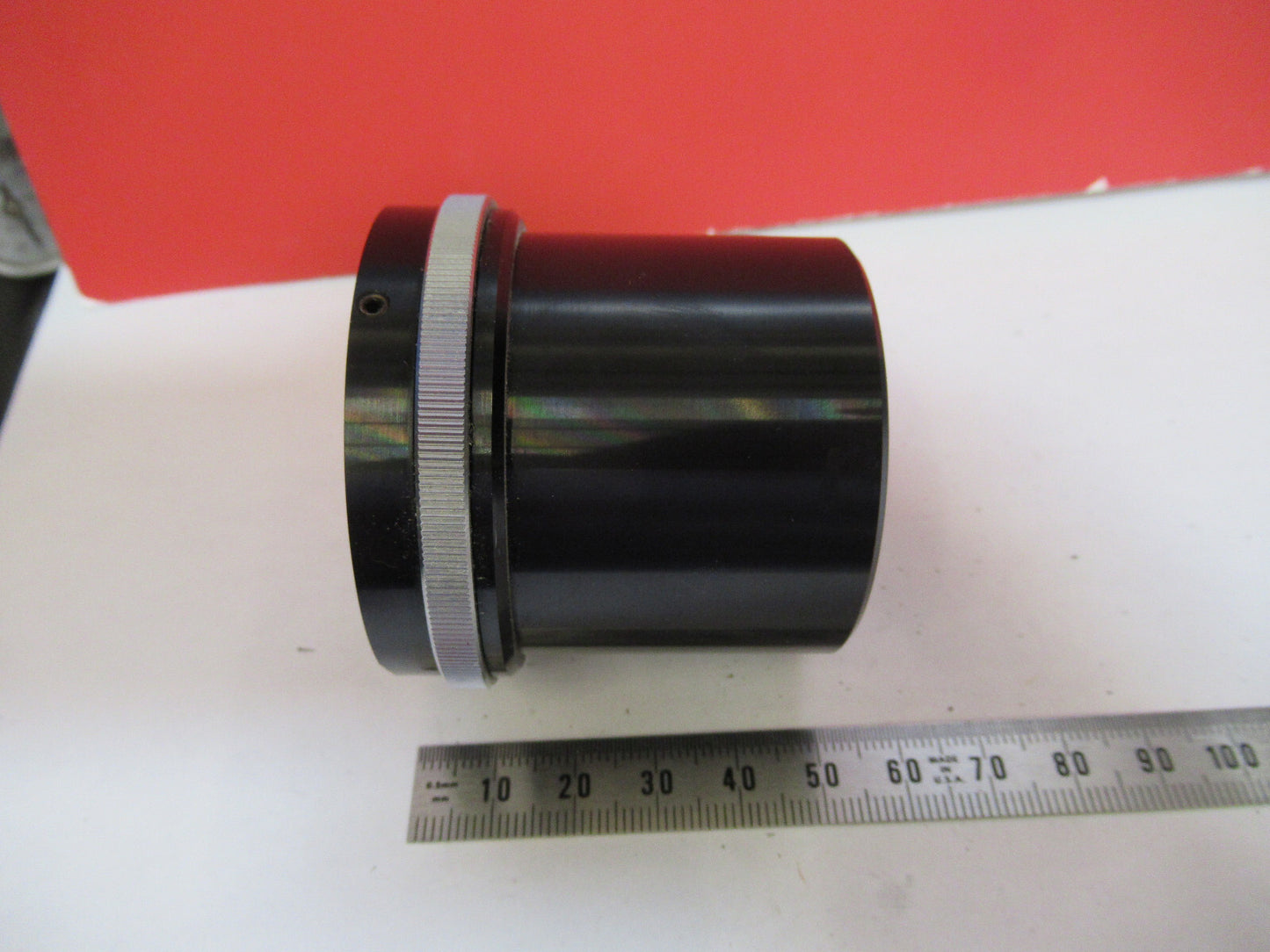 MEIJI JAPAN ILLUMINATOR LENS+ IRIS MICROSCOPE PART AS PICTURED X8-B-34