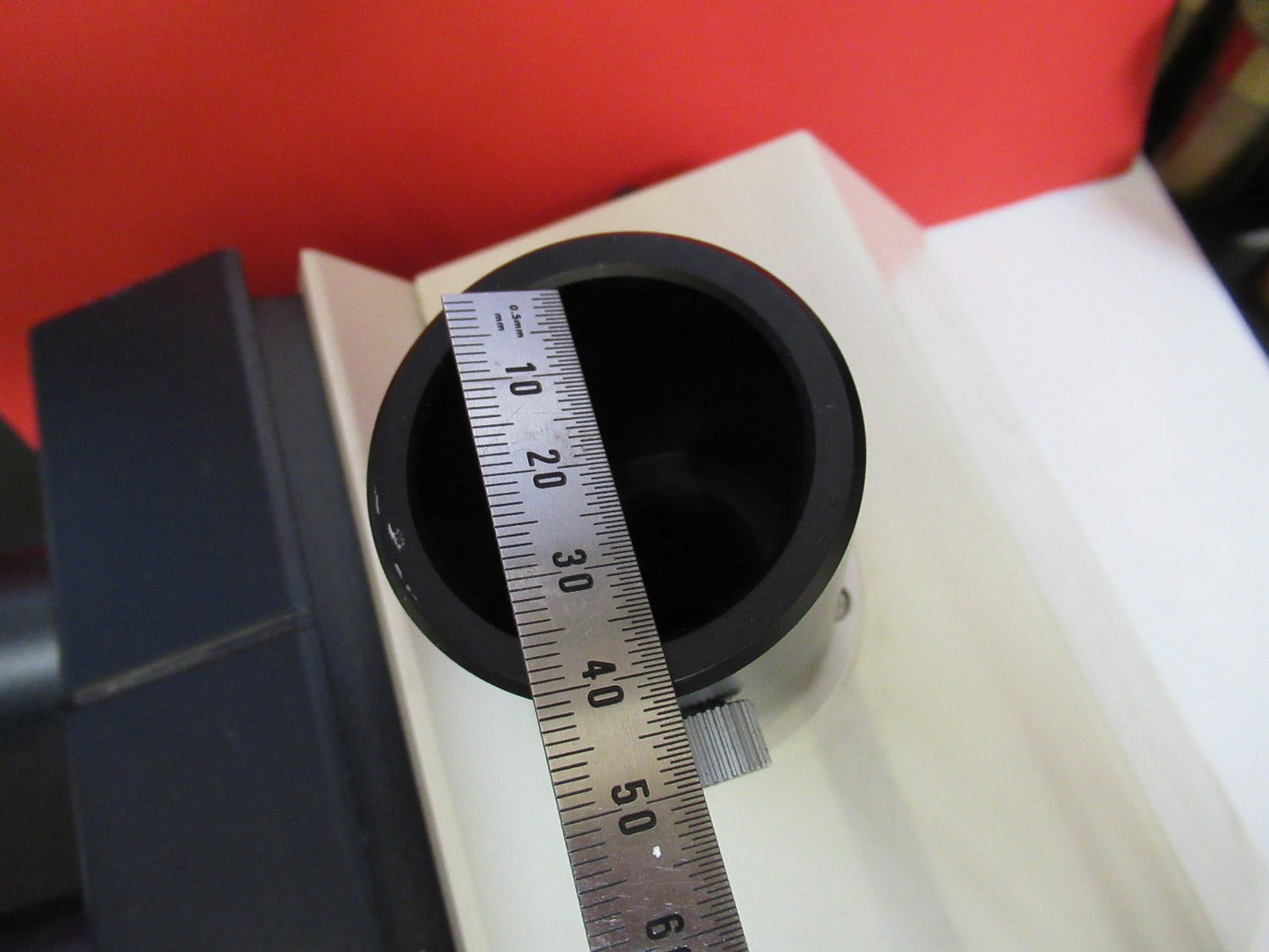 LEICA LEITZ GERMANY DMRB TRINOCULAR HEAD MICROSCOPE PART AS PICTURED T5-A-03