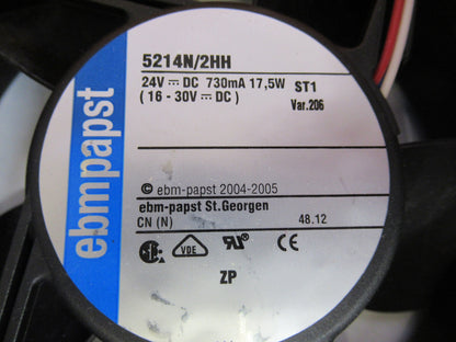 Ebm 24V 5214N/2HH Germany Fan