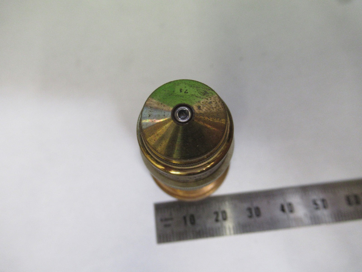 ANTIQUE BRASS OBJECTIVE CARL ZEISS 1902 RARE IRIS OPTICS MICROSCOPE PART W3-C-32