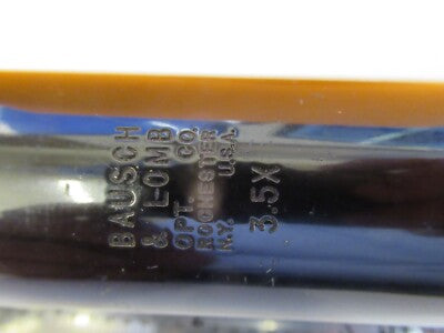 Antique Bausch & Lomb 3.5X Magnifier Tubus Optics Microscope Part AS Pic
