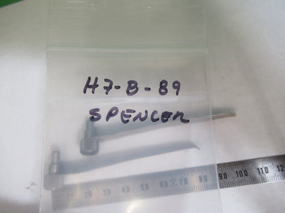 AO SPENCER PAIR CLIPS STAGE AMERICAN OPTICS MICROSCOPE PART AS PICTURED H7-B-89