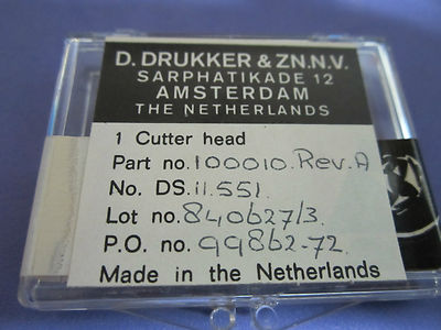 one Diamond Micro Tool D. Drukker & Zn Sarphatikade Netherlands