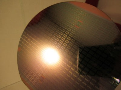 COLLECTABLE SILICON SINGLE CRYSTAL WAFER + ELECTRONIC COMPONENTS AS PIC #FT-1-19