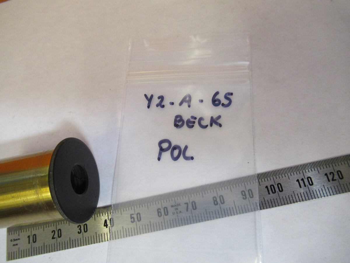 ANTIQUE BRASS POLARIZER EYEPIECE BECK LONDON MICROSCOPE PART AS PICTURED Y2-A-65