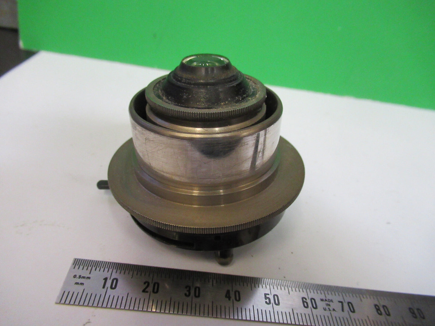 ANTIQUE LEITZ WETZLAR CONDENSER + IRIS OPTIC MICROSCOPE PART AS PICTURED X5-A-15