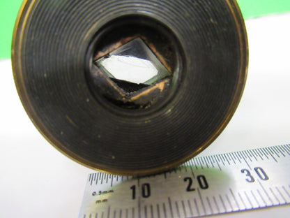ANTIQUE BRASS POLARIZER BECK UK OPTICS MICROSCOPE PART AS PIC X3-B-04