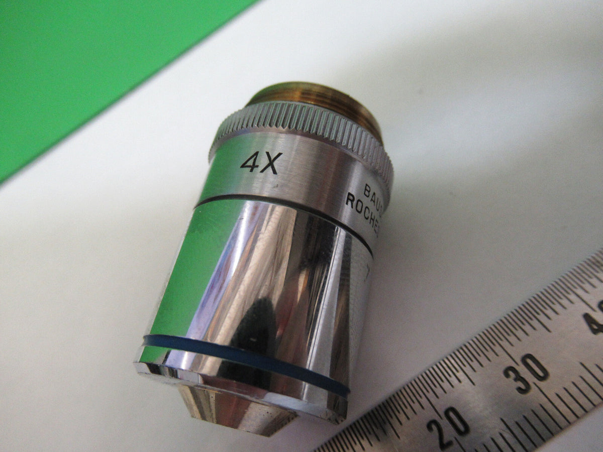 Industrial Bausch & Lomb Objective 4X Lens Microscope Part