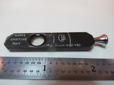 CTS QUARTZ LAMBDA SLIDE POLARIZATION OPTICS MICROSCOPE PART AS PICTURED A7-A-11A