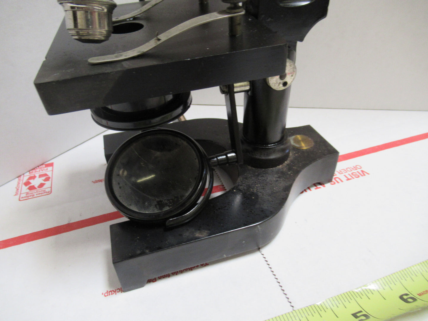 ANTIQUE GUNDLACH ROCHESTER BRASS  MICROSCOPE OPTICS AS PICTURED LOB-3