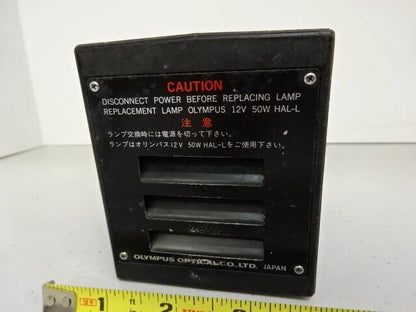 FOR PARTS MICROSCOPE LAMP HOUSING OLYMPUS JAPAN WITHOUT OPTICS AS IS #AK-19