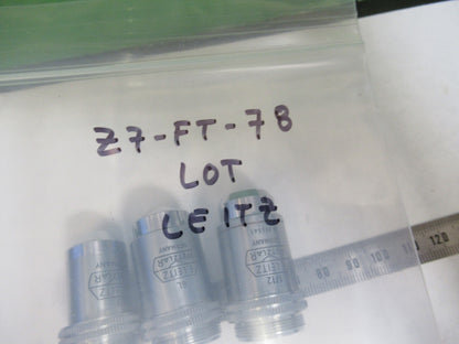 LOT OBJECTIVES ERNST LEITZ GERMANY MICROSCOPE PART AS PICTURED Z7-FT-78