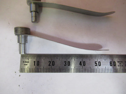 ANTIQUE BAUSCH LOMB PAIR CLIPS AMERICAN OPTICS MICROSCOPE AS PICTURED X6-A-08