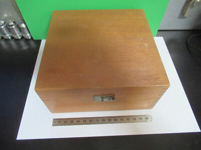 EMPTY WOOD BOX LEITZ WETZLAR GERMANY MICROSCOPE PART AS PICTURED R9-A-62