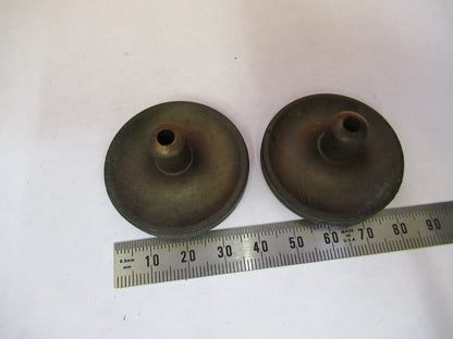 ANTIQUE REICHERT AUSTRIA SET OF BRASS KNOBS MICROSCOPE PART AS PICTURED Y4-A-113