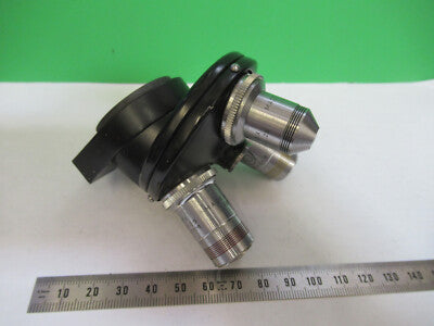 American Optical Co. Spencer Lens Co. Nosepiece + Objectives Lenses Microscope Part
