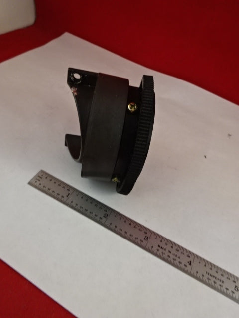MICROSCOPE PART NIKON JAPAN MOUNTED IRIS DIAPHRAGM OPTICS AS IS #Y5-D-05