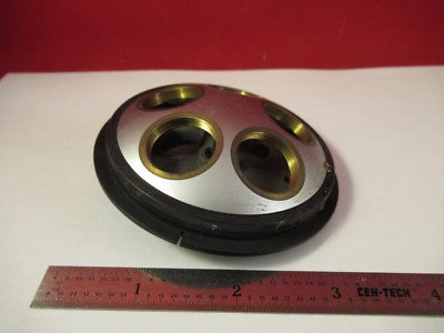 FOR PARTS LEITZ WETZLAR GERMANY NOSEPIECE BRASS MICROSCOPE PART AS PIC &FT-1-45