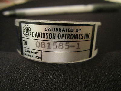 OPTICAL FLAT DAVIDSON OPTRONICS INTERFEROMETER SUPER FLAT OPTICS