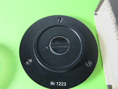 MICROSCOPE LEITZ WETZLAR GERMANY STANDARD FILTER NG1 OPTICS + BOX BIN#A9-36ii