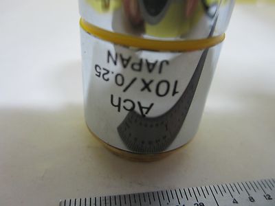 MICROSCOPE OBJECTIVE OLYMPUS ACH ACHROMAT 10X INFINITY OPTICS as pictured #U1-20