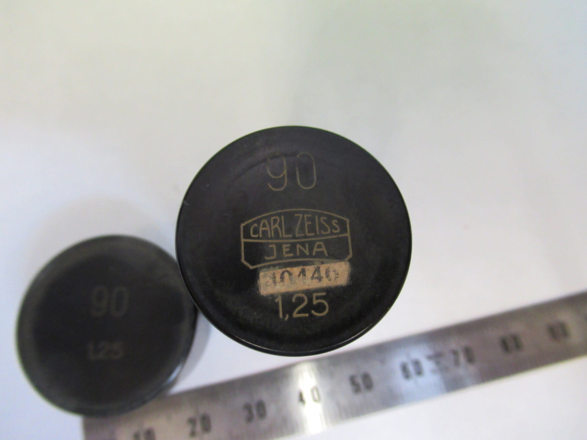 CARL ZEISS GERMANY EMPTY BRASS OBJECTIVE 90 CANISTER MICROSCOPE PART  B7-B-19