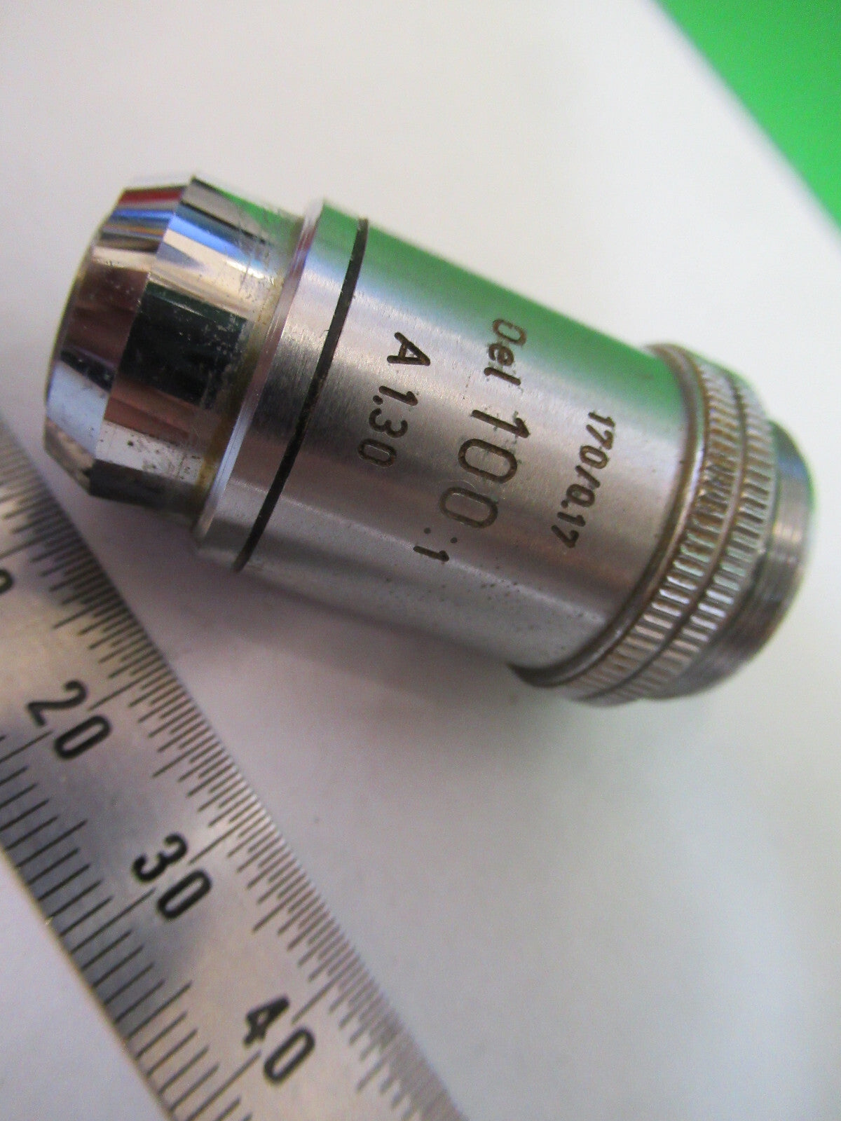 ERNST LEITZ 1/12 100X /170 OBJECTIVE MICROSCOPE PART OPTICS AS PICTURED Z1-A-224