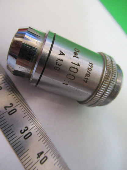 ERNST LEITZ 1/12 100X /170 OBJECTIVE MICROSCOPE PART OPTICS AS PICTURED Z1-A-224