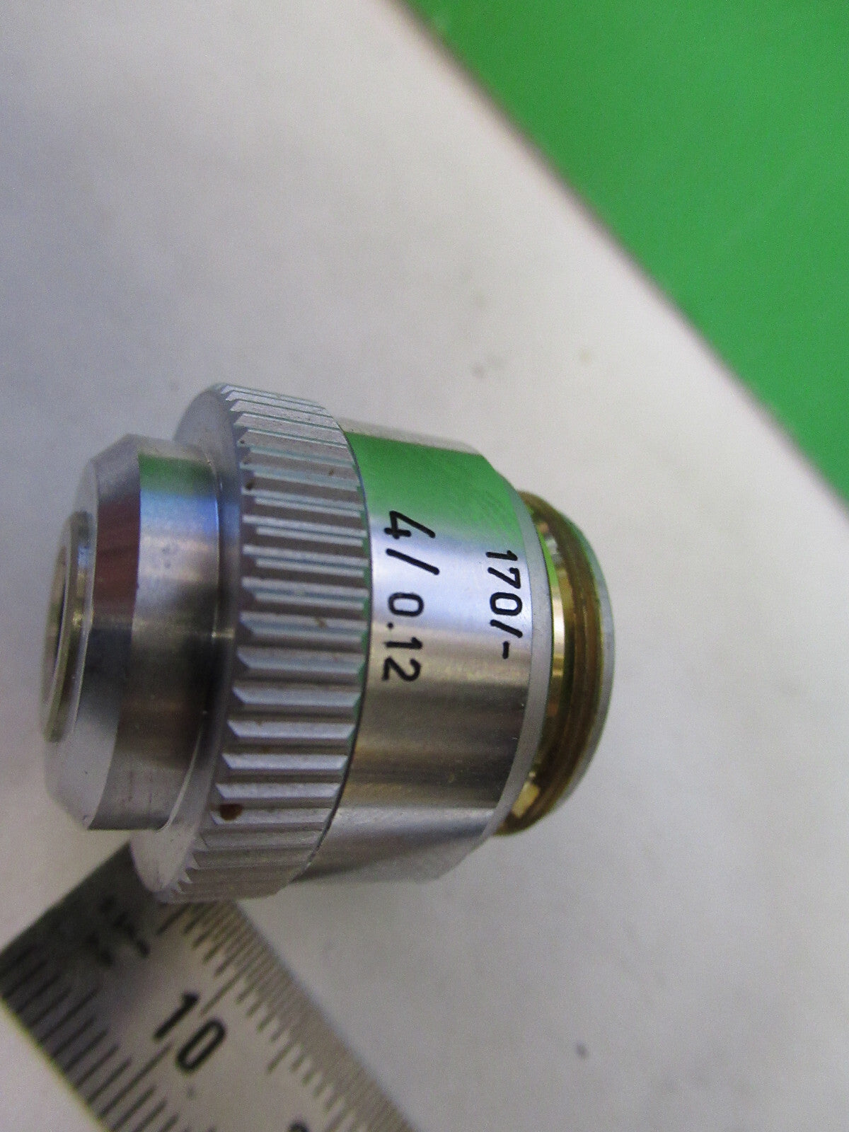 LEITZ wetzlar GERMANY OBJECTIVE MICROSCOPE PART 4X  /170 AS PICTURED X2-A-38